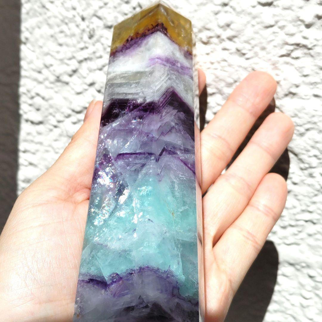 フローライト　ポイント　大　マイカ入り　キラキラ　BIG