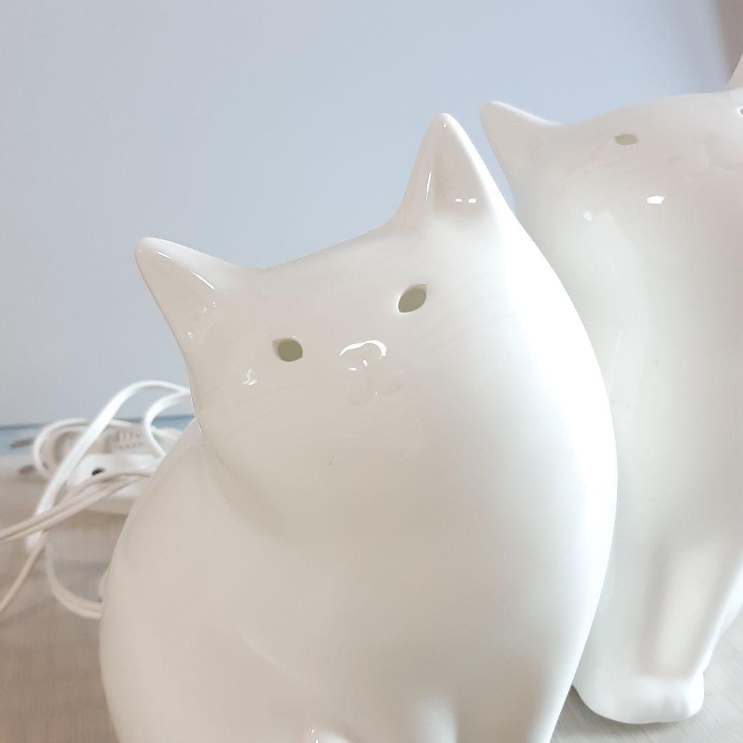 猫　ランプ　二個　セット　まとめ　ペア　インテリア　照明　cats