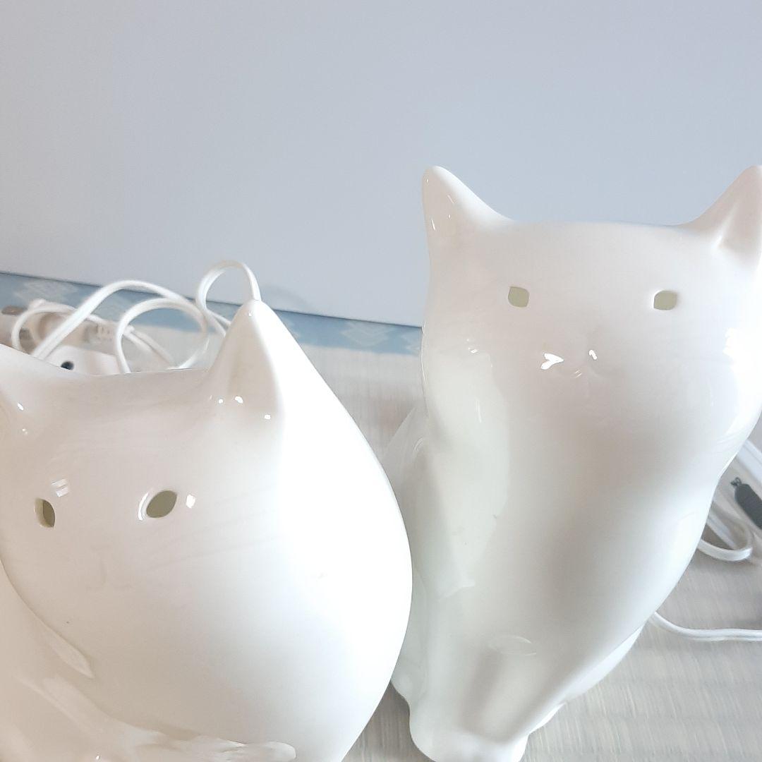猫　ランプ　二個　セット　まとめ　ペア　インテリア　照明　cats