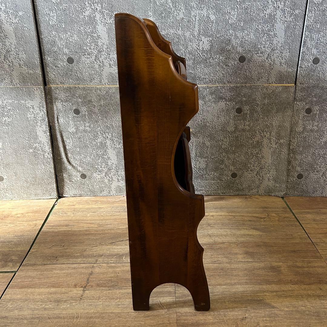 ꧁カリモク家具 karimoku꧂オールドカリモクマガジンラック 籐 ラタン