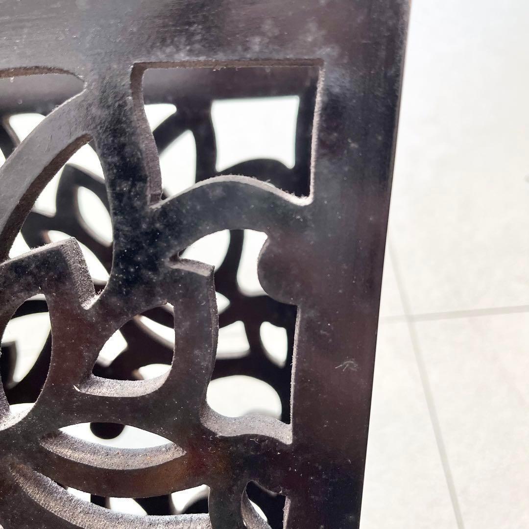 【モダン】ブックシェルフ 黒 シック 模様 木製 本立て 雑誌入れ 本収納