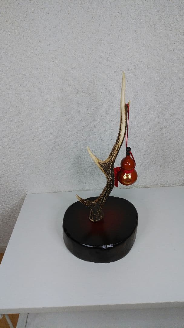 鹿の片角　ひょうたん付き