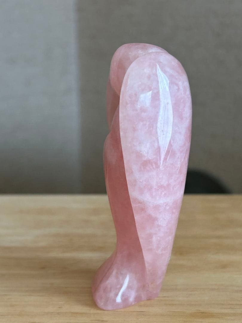 高品質【天然石】ローズクォーツ 天使 エンジェル 置物 彫物❣️