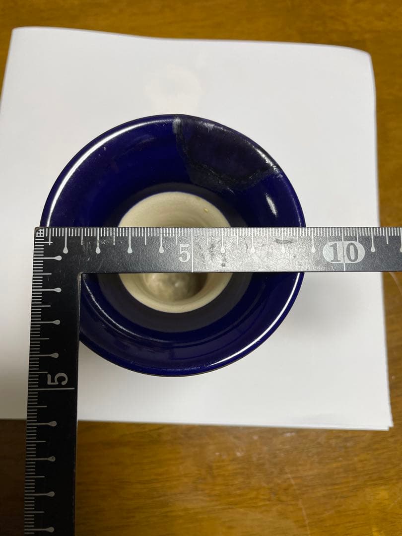 京薩摩　瑠璃金蘭手人物図広口小瓶　楠部造　古美術　骨董　直しあり