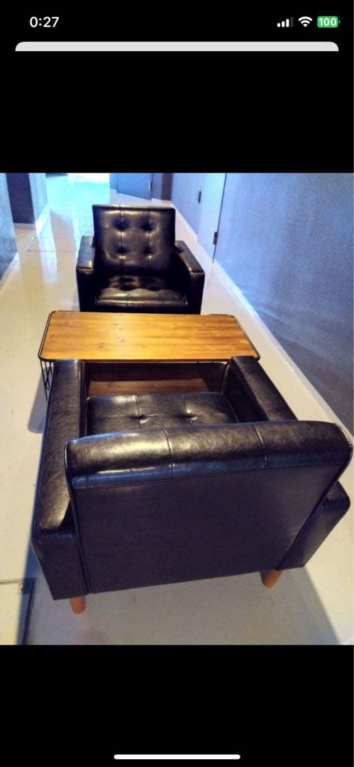 引取り限定 レザー ソファ テーブル セット 事務所 応接間