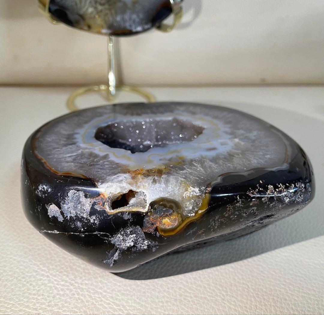 トレジャー瑪瑙 ドゥルージーアゲート 聚宝盆 約1.8キロ シュガー 浄化 幸運