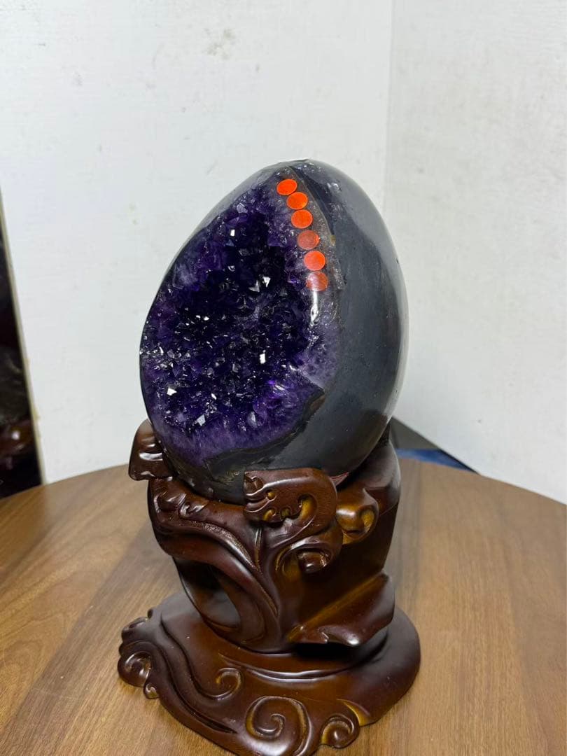 天然石アメジストのドーム　置物