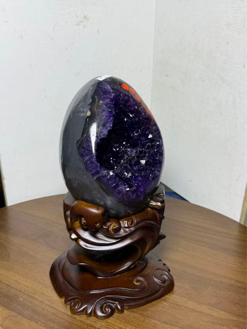 天然石アメジストのドーム　置物