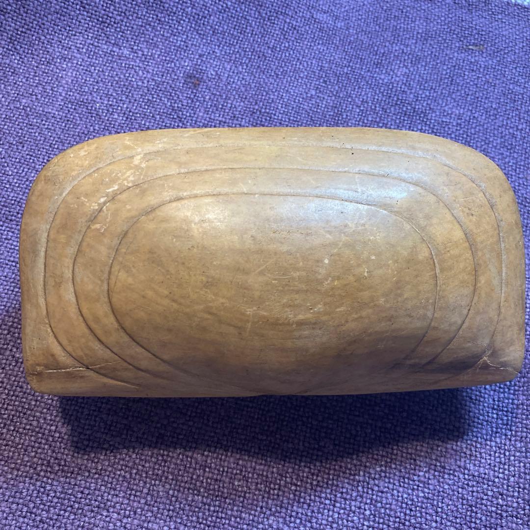 木製　貝殻モチーフ　装飾　彫刻　置き物