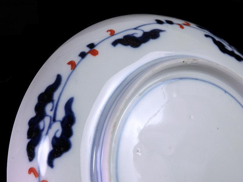 古伊万里　色絵　松竹梅に団龍紋の図　５寸皿　５枚　C657AS-CQk