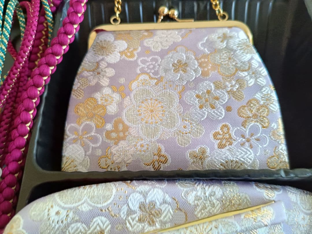 新品☆薄紫の着物に薄いピンクの作り帯