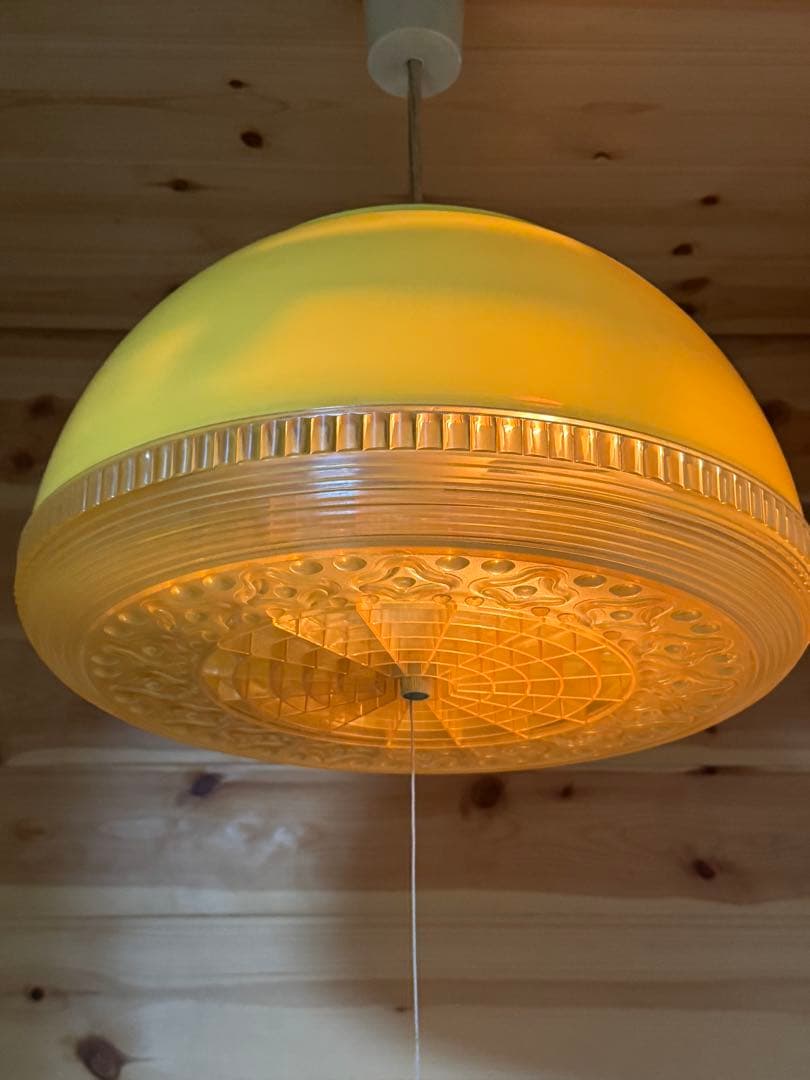 昭和レトロ イエローランプ 天井照明 ポップ