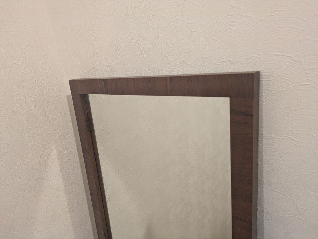 TEAK スタンドミラー ブラウン