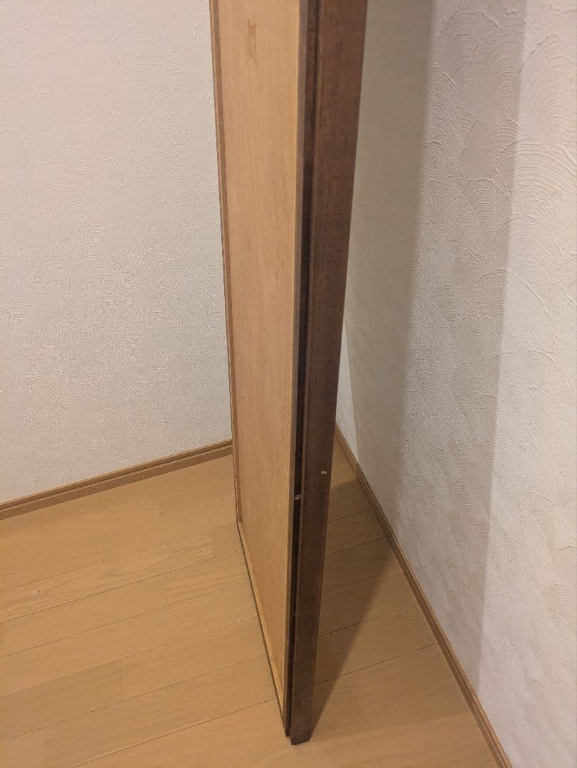 TEAK スタンドミラー ブラウン