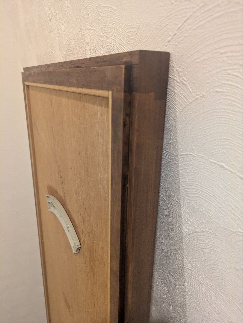 TEAK スタンドミラー ブラウン