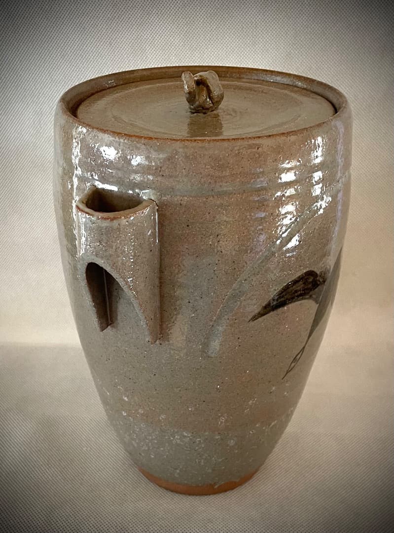 虫明焼 雁 水差 茶道具 / サイズ 高 22cm 口径 13.5cm