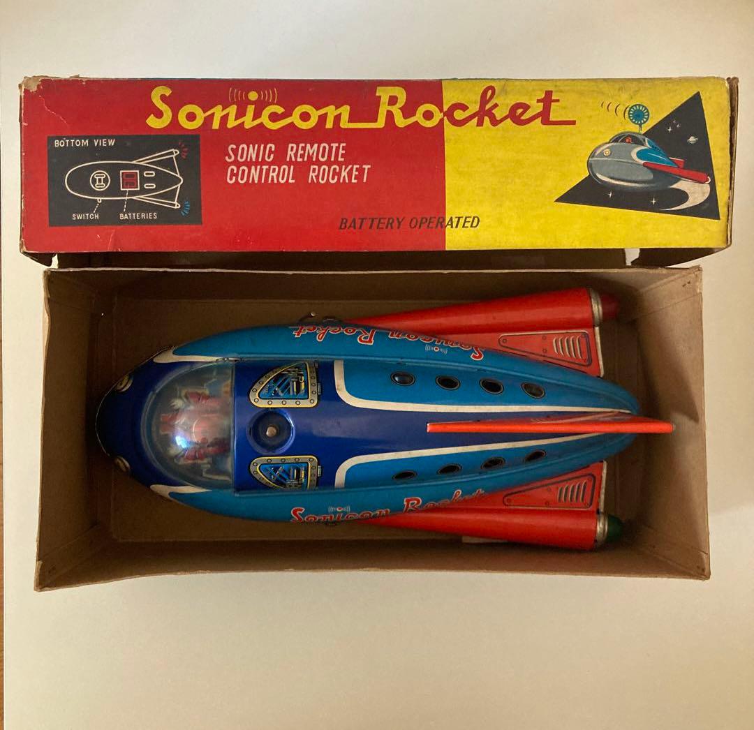 ブリキ ソニコンロケット 希少 おもちゃ 昭和レトロ 増田屋 山下清