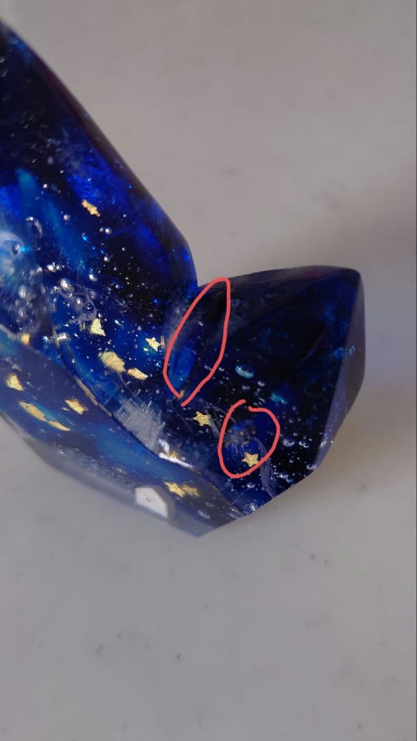 コロロ硝子＊林彩加さんのガラスオブジェ＊星空鉱石＊