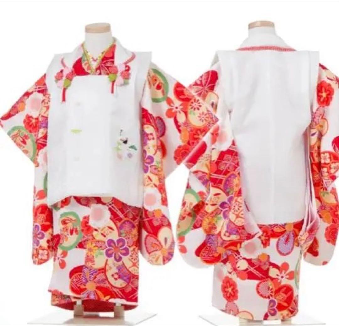 七五三 着物 3歳 祝い着・被布セット 正絹 女の子