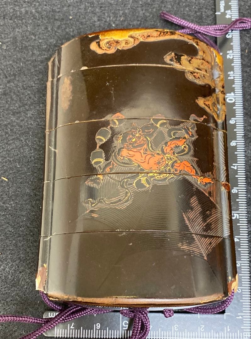 江戸時代 蒔絵鬼図内梨地印籠 共箱 128g 東Y7-0328☆2Fトコカ - メルカリ