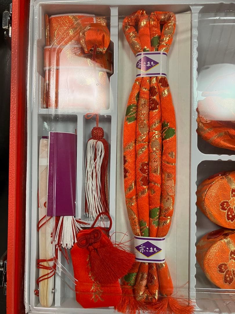 メ3710新品・未使用七五三 女の子 結び帯 はこせこ 3歳 5歳 草履18㎝