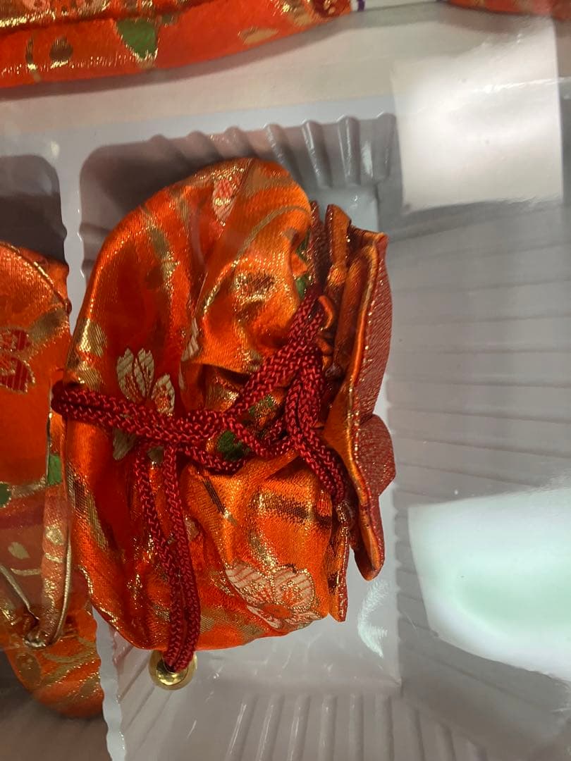 メ3710新品・未使用七五三 女の子 結び帯 はこせこ 3歳 5歳 草履18㎝