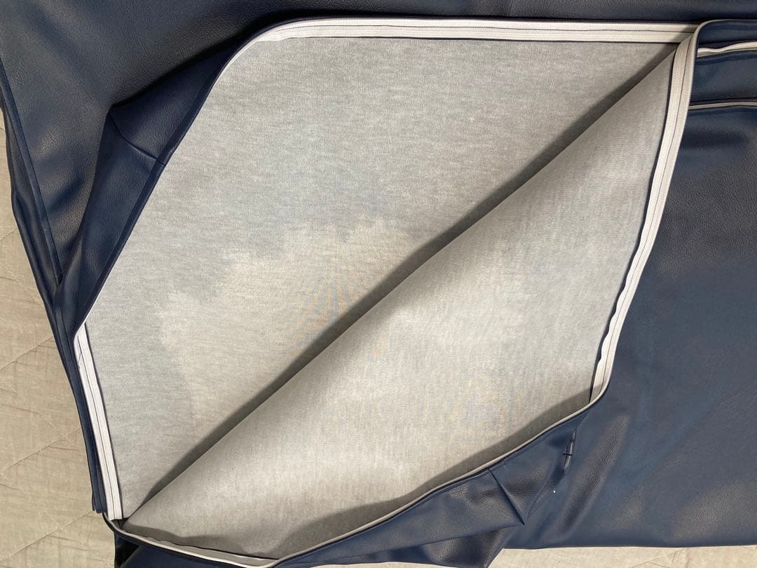 マットレスカバー　合成皮革シート　ダブルサイズ　ネイビーブルー　エステ用マット