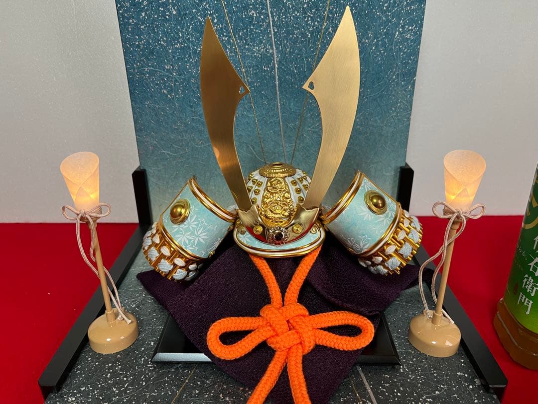 5号白鉢水色吹き返しの兜セット