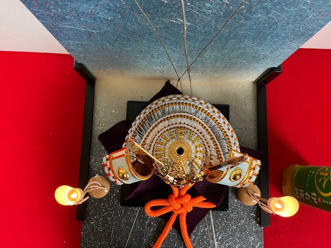 5号白鉢水色吹き返しの兜セット