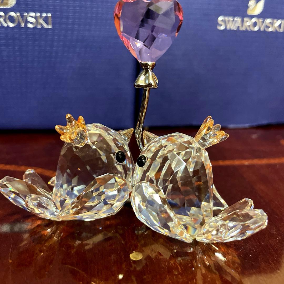 スワロフスキー　ラブバード置物