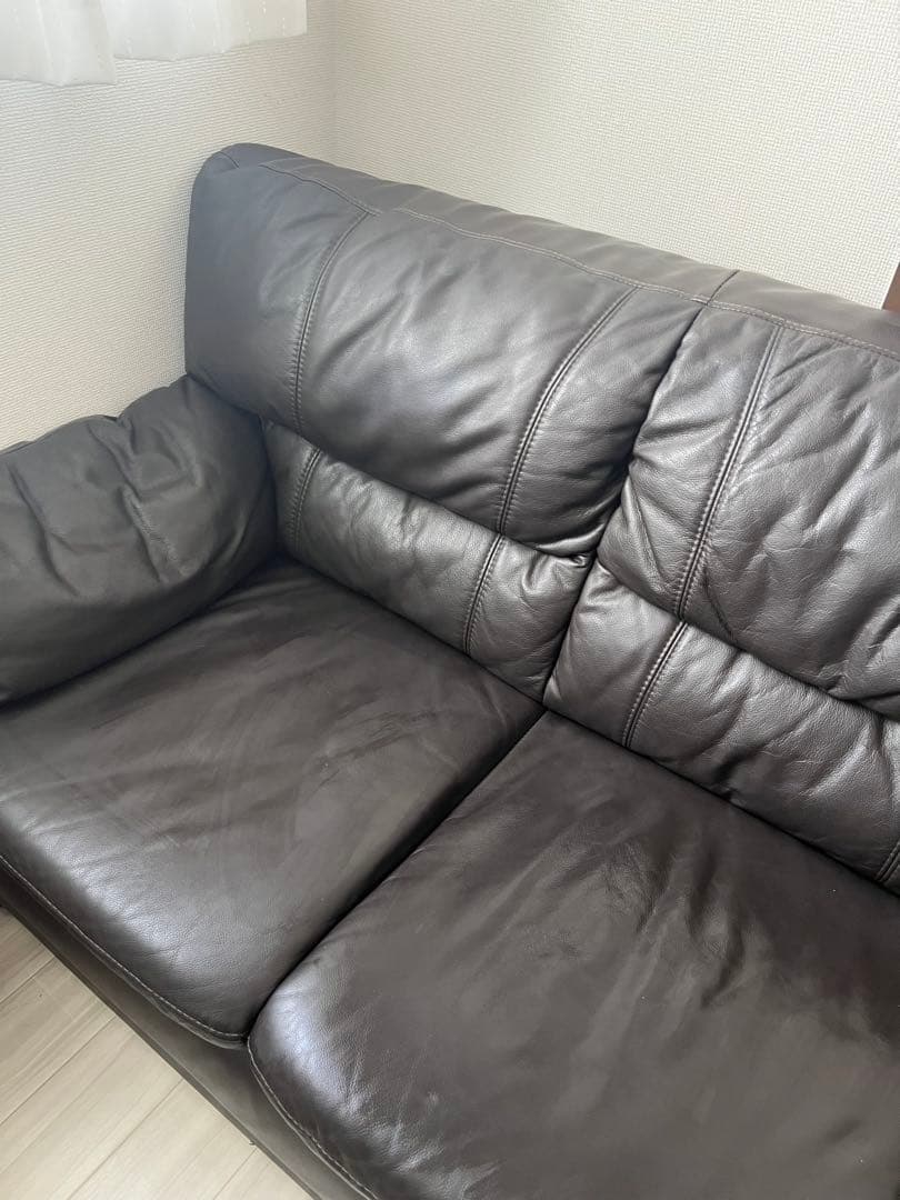 即日発送　ニトリ　三人掛けソファ　ブラック