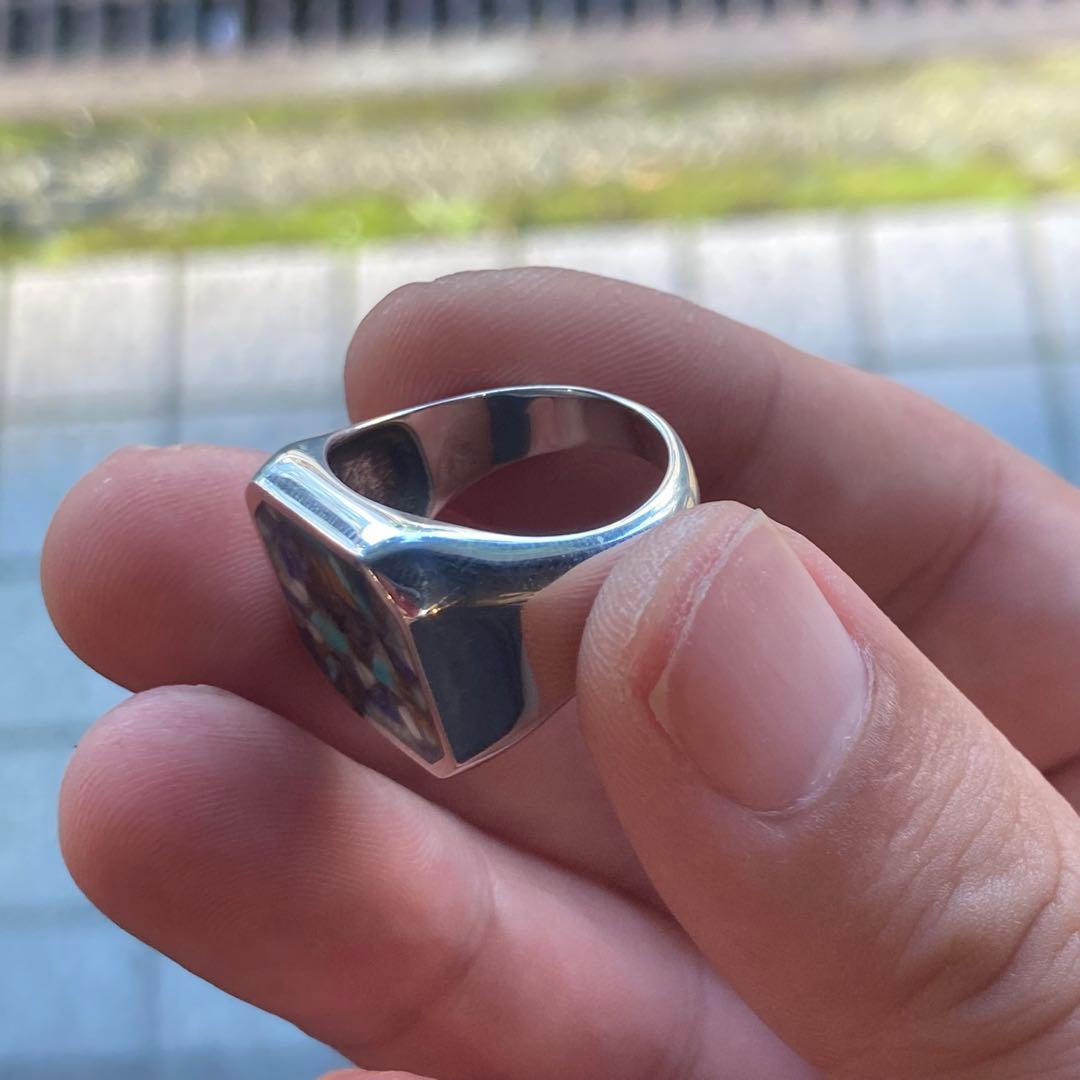 シルバー925 5種類の天然石リング ハンドメイド 希少品 15号