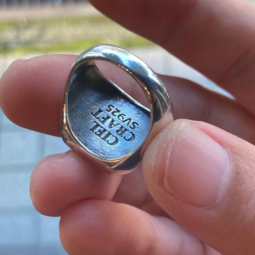 シルバー925 5種類の天然石リング ハンドメイド 希少品 15号