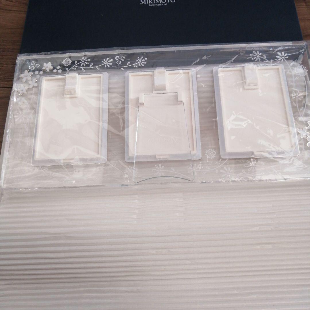 新品☆MIKIMOTOインターナショナル パール写真立て三連フォトフレーム