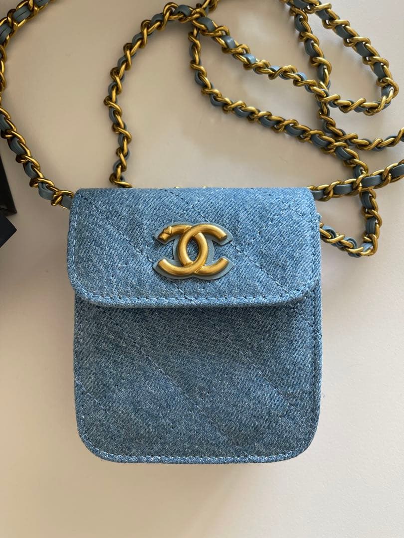 シャネル ノベルティ ショルダーバッグ ミニデニム