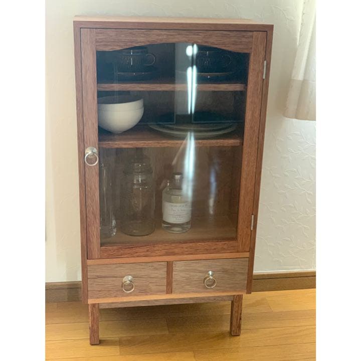 ガラスキャビネットC ガラスショーケース・食器棚・カフェシェルフ