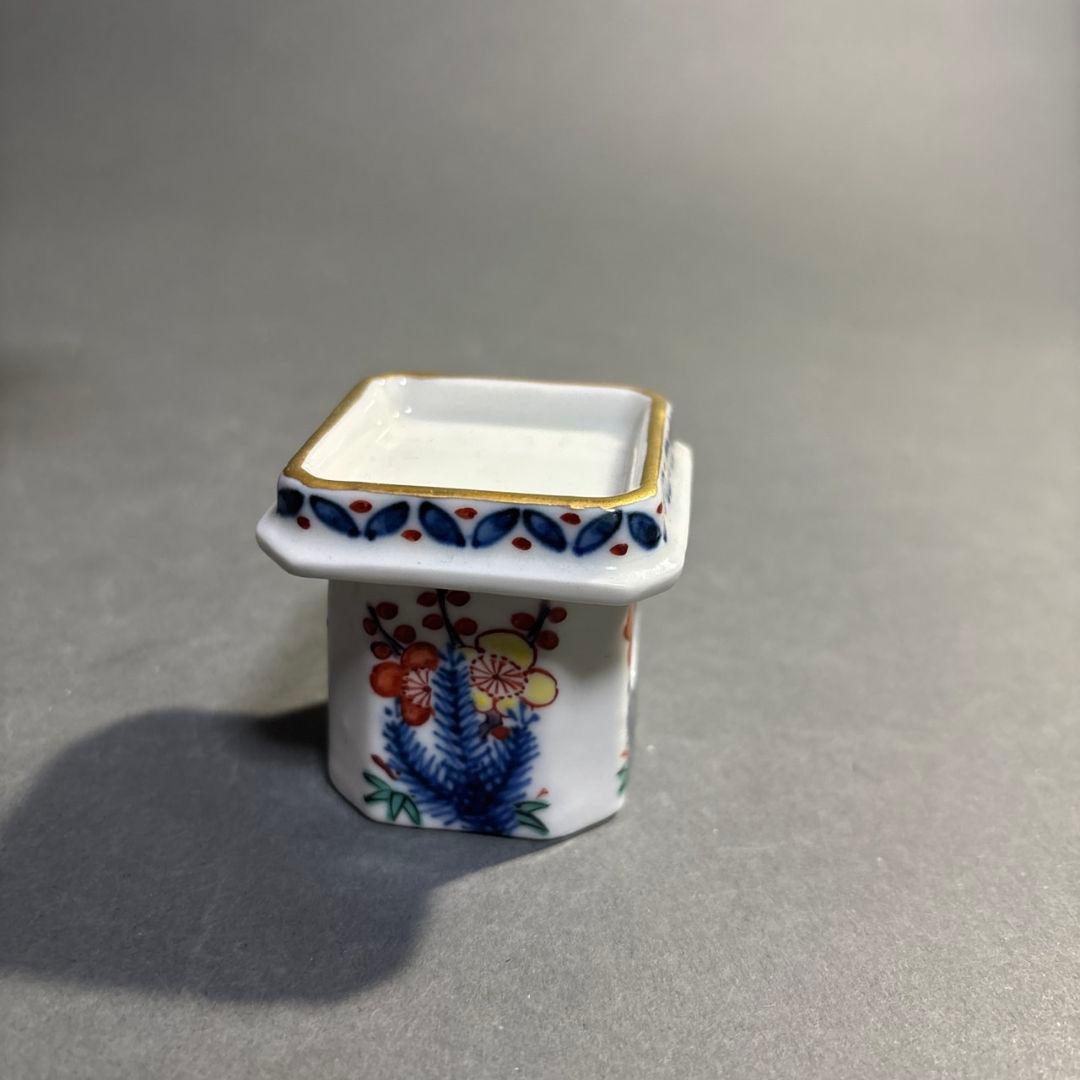 高野昭阿弥 色絵 三宝 蓋置 共箱 - メルカリ