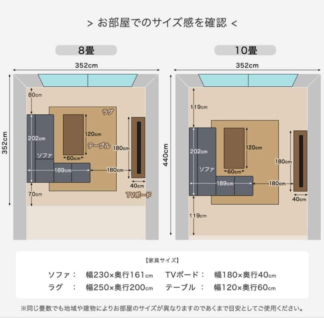 カウチソファ L字 グレーファブリック