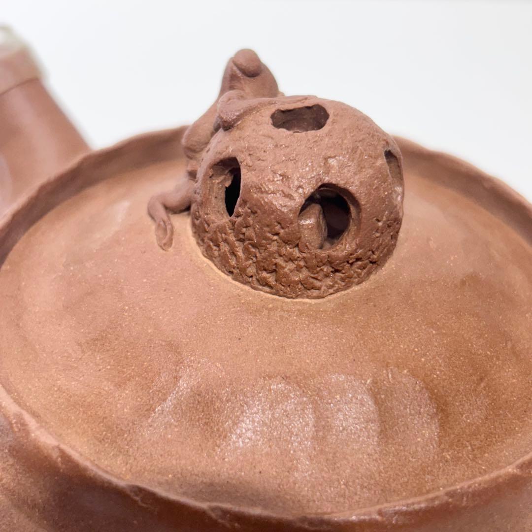 希少！新品・未使用品！田嶋萬古焼 手捻り 蛙 かえる 急須 湯呑み 茶器