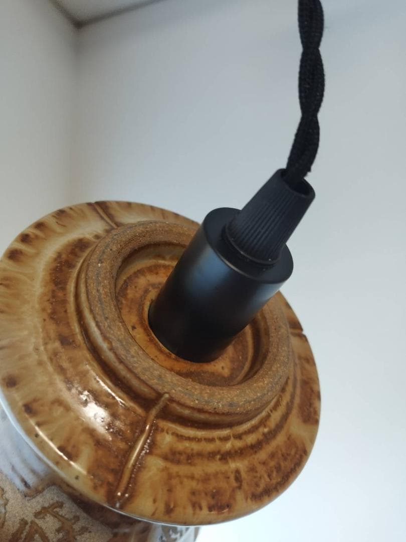 やちむん陶器ペンダントランプドクロガイコツ食器アンティーク調十鶴