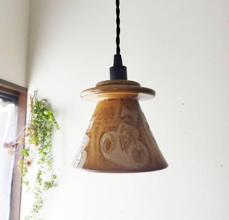 やちむん陶器ペンダントランプドクロガイコツ食器アンティーク調十鶴