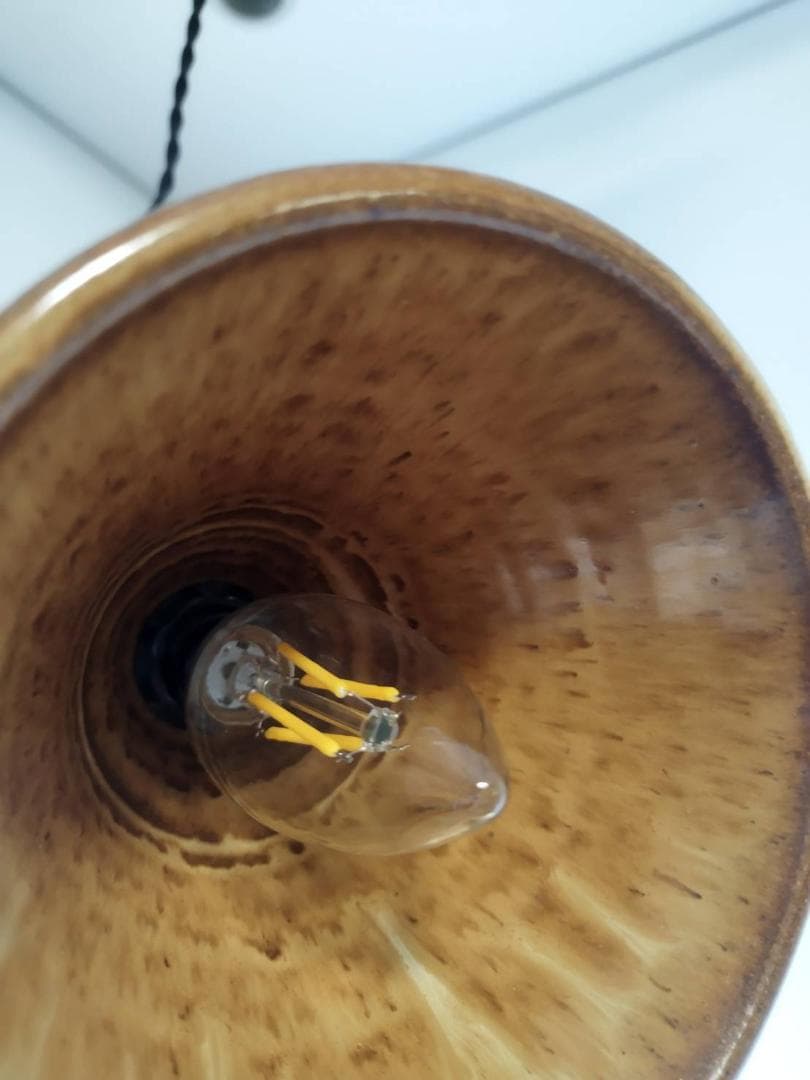 やちむん陶器ペンダントランプドクロガイコツ食器アンティーク調十鶴