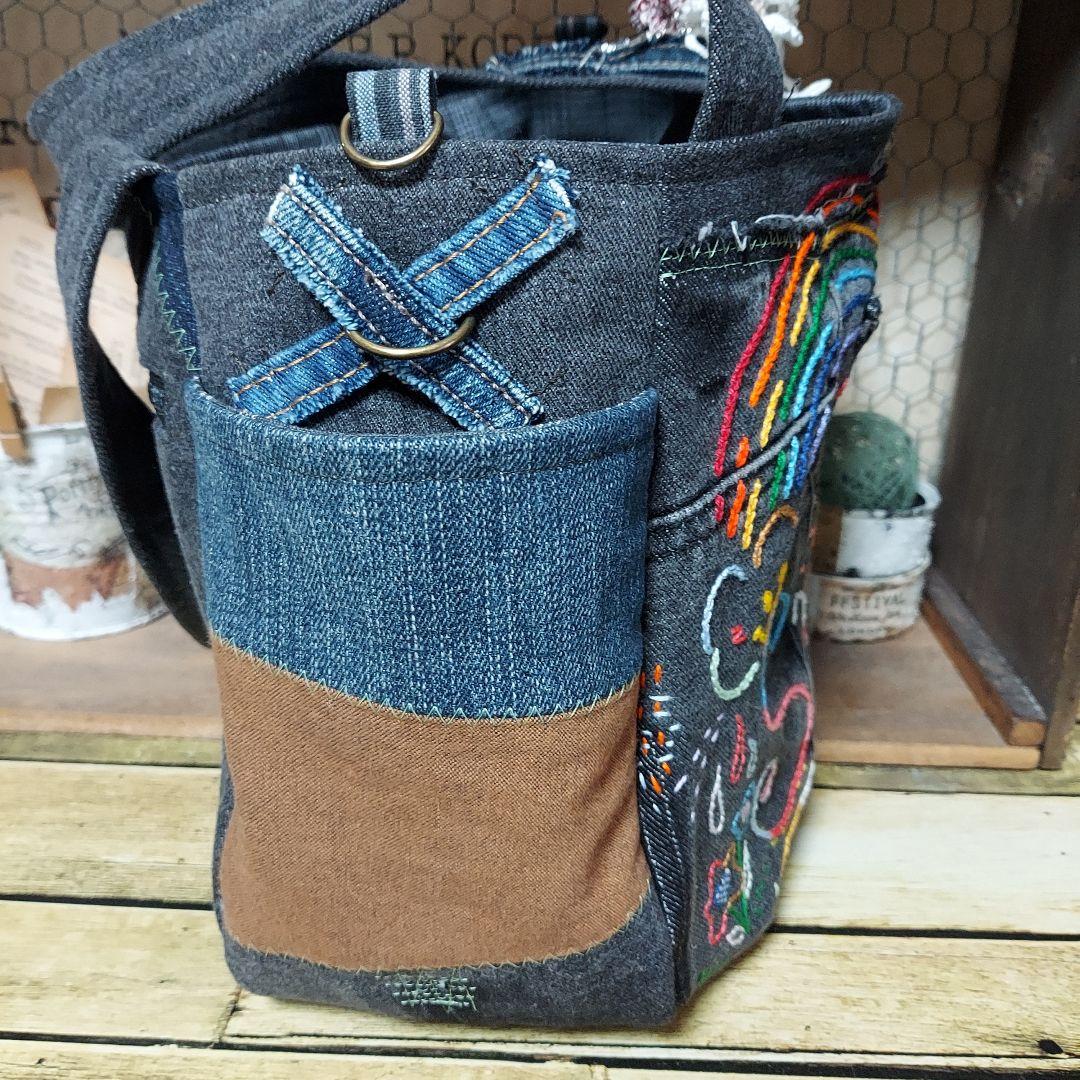 【タム】刺繍デニムバック　No.665