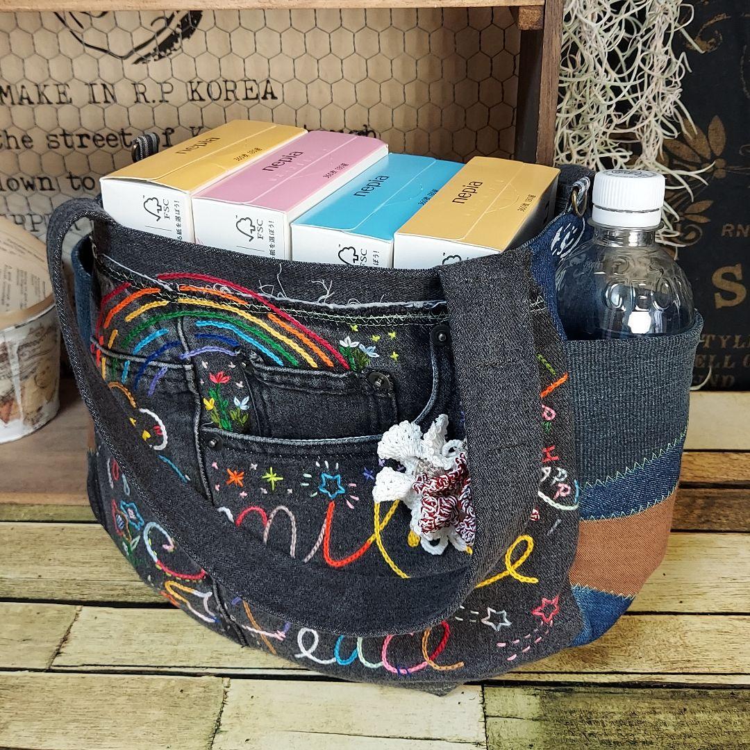 【タム】刺繍デニムバック　No.665