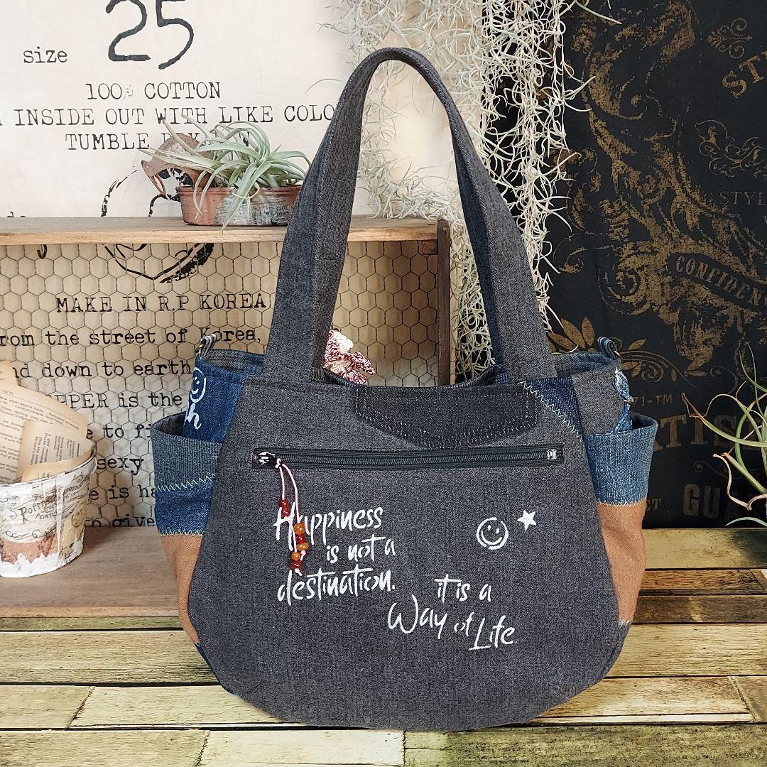 【タム】刺繍デニムバック　No.665