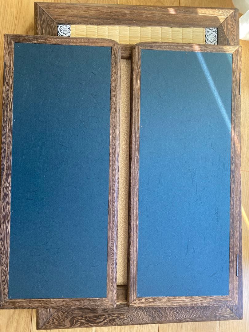 刺繍三つ折り焼桐屏風　飾台　セット　五月人形　子供の日