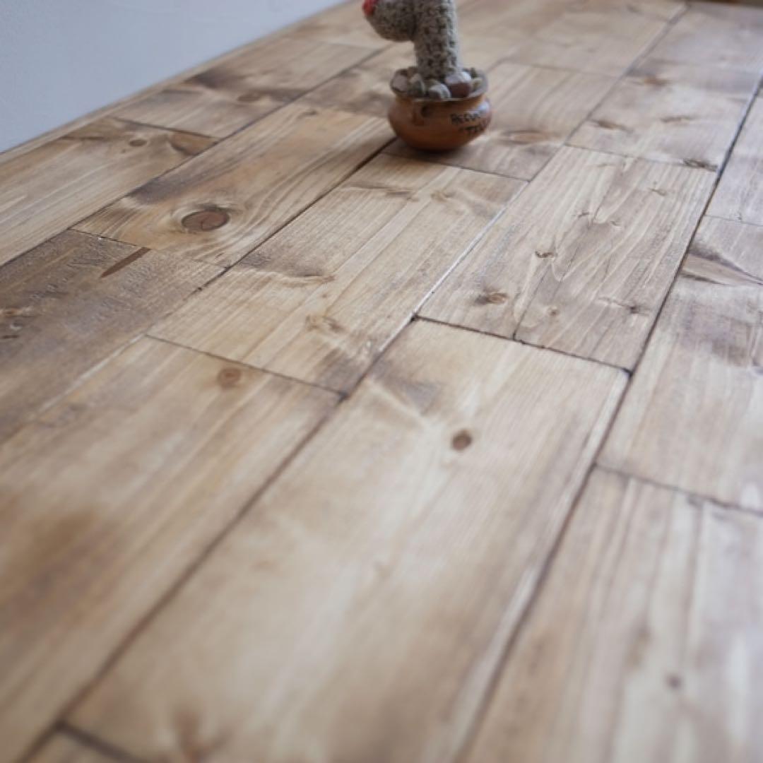 1/28まで！インダストリアル！無垢材の折りたたみテーブル【ハンドメイド家具】