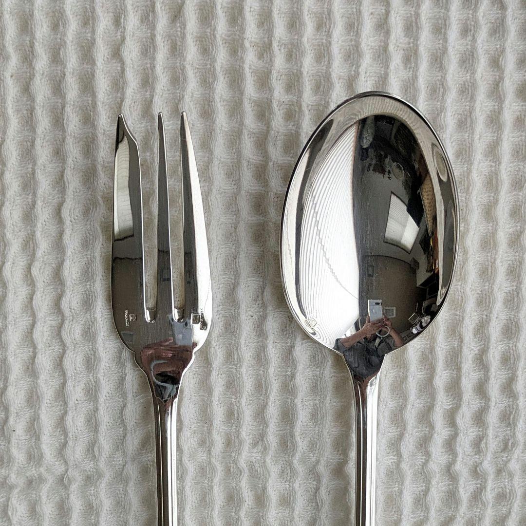 希少☆クリストフル【ポンパドール】サービングフォーク&スプーン