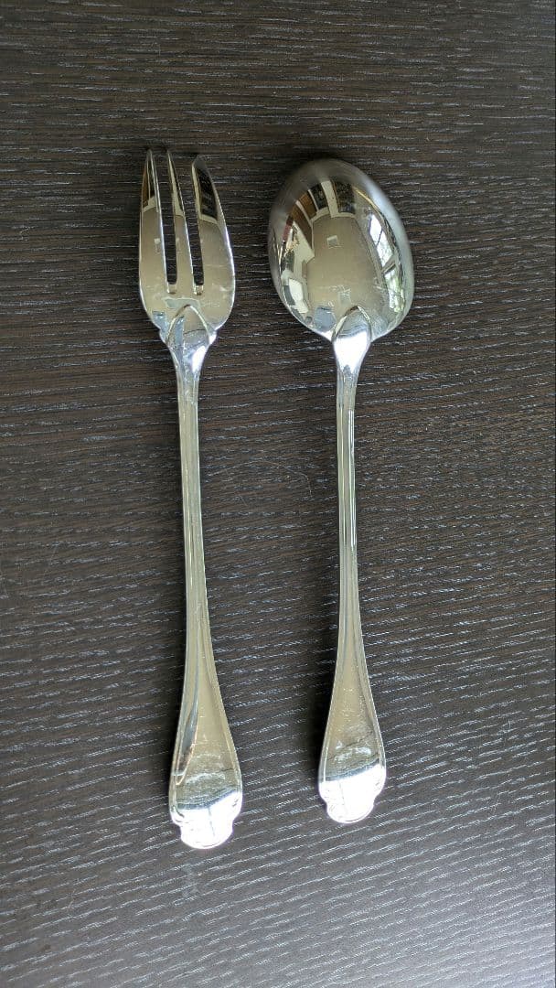希少☆クリストフル【ポンパドール】サービングフォーク&スプーン