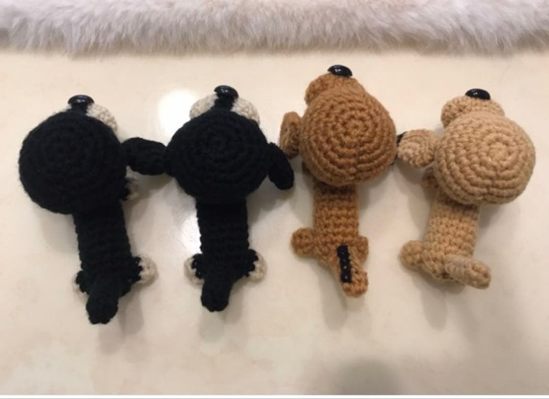 あみぐるみ♡ミニチュアダックス♡おすわり♡ハートチョーカー付き♡